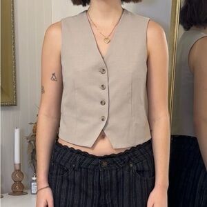 Dynamite Mocha Cream Vest
